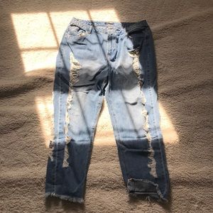 Fashion nova distressed boyfriend jeans